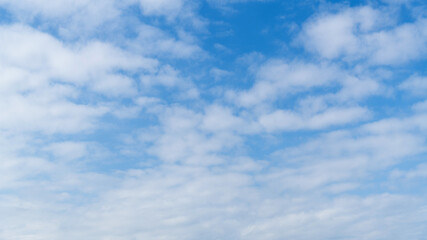 Beautiful blue sky with white clouds