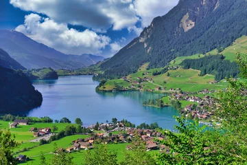 Crédence de cuisine  lake in Swiss Alps, summertime  © allPhoto Bangkok