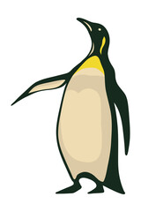 Imperial penguin - vector illustration