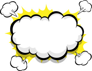 blank boom speech bubble cartoon comic book pop art background vector illustration