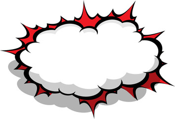 blank boom speech bubble cartoon comic book pop art background vector illustration