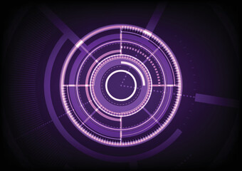 Vector illustration of a brightly lit ring around the circle, 
used for technology work.