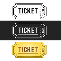 vector ticket set 