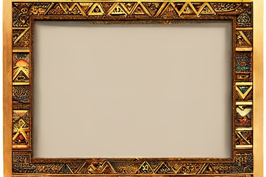 ornamental egyptian picture frame template design