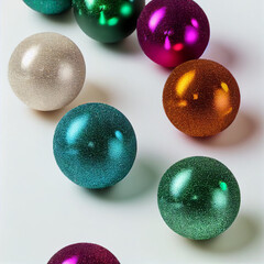 Christmas multicolored glass balls for the Christmas tree.