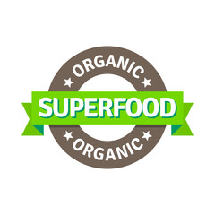 Superfood vector icon stamp badge