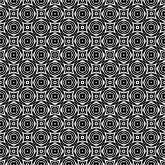 Black and white seamless abstract pattern. Background and backdrop. Grayscale ornamental design. Mosaic ornaments. Vector graphic illustration. EPS10.