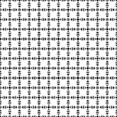 Black and white seamless abstract pattern. Background and backdrop. Grayscale ornamental design. Mosaic ornaments. Vector graphic illustration. EPS10.