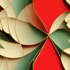 Naklejka premium seamless tillable New Year Christmas pattern wallpaper 3D illustration