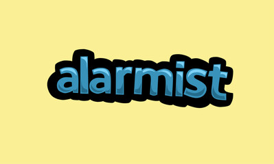 ALAMIST writing vector design on a yellow background