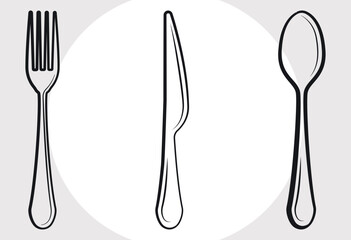 Cutlery Set Svg, Spoon Knife Fork Set Svg, Spoon Svg, Knife Svg, Fork Svg, Kitchen Set Svg, Cutlery Set Monogram