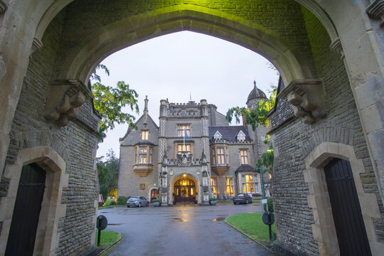 TORTWORTH ENGLAND UK ON OCTOBER 11, 2019: De Vere Thortworth is a luxurious hotel with gardens in mansion and grounds.
