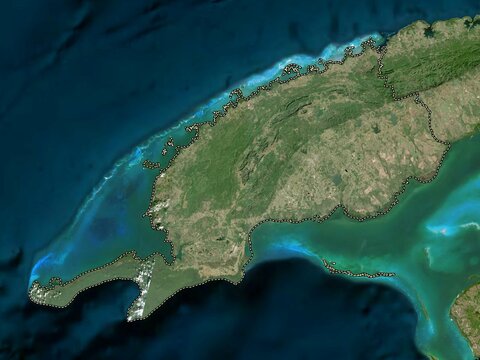 Pinar del Rio, Cuba. High-res satellite. No legend