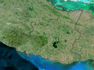 Sancti Spiritus, Cuba. High-res satellite. No legend