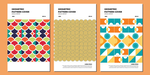 Obraz premium Simple geometric abstract company identity A4 vector design layout collection.