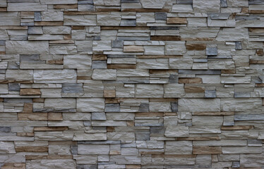 Gray wall background of concrete block texture.