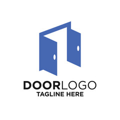 Door Logo Design Template Inspiration, Vector Illustration.