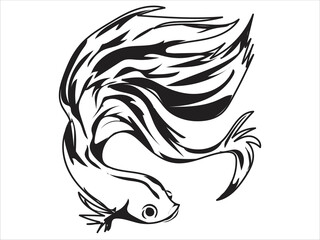 pet fish vector