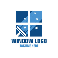 Window Washing Cleaning Logo Design Template Inspiration, Vector Illustration.