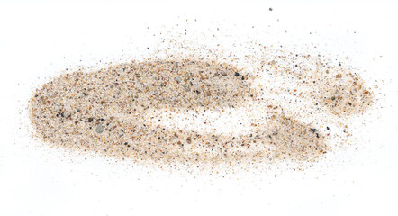 Fototapeta na wymiar sea sand on a white isolated background