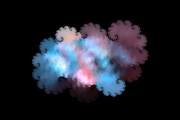 abstract background color trends 2022 , art unique 3D illustration, multicolored fractal design composition banner