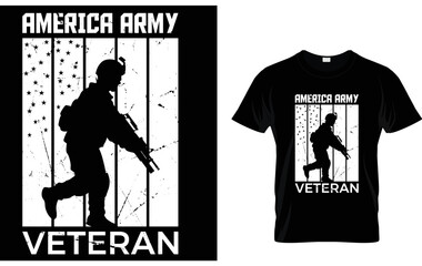 America army veteran...t-shirt design template