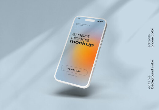 Smart Phone Mockup Design with Editable Background