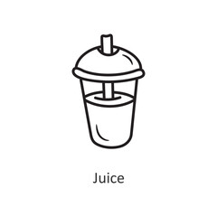 Juice Vector outline Icon Design illustration. Workout Symbol on White background EPS 10 File