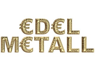 Edelmetall als Text goldfarben
