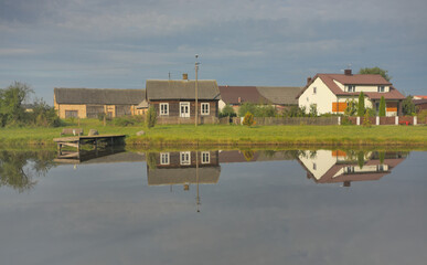 houses on the pond