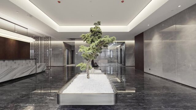 modern empty hall