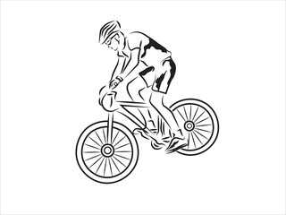 mountain rider/ bicycle rider vector