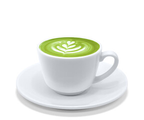 抹茶ラテ 抹茶オレ 飲み物 イラスト リアル ホット