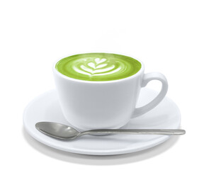 抹茶ラテ 抹茶オレ 飲み物 イラスト リアル ホット