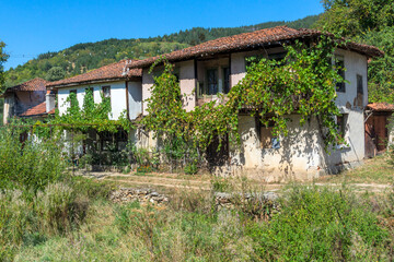 Fototapeta na wymiar Village of Svezhen with Authentic nineteenth century houses, Bulgaria