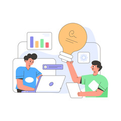 A well-designed flat illustration of business analysis 