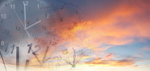 Clocks and calendars in sky