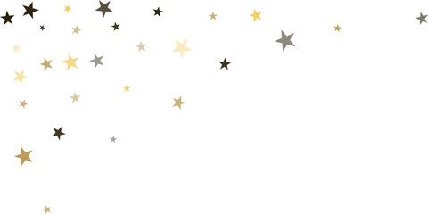 Silver stars vector background, sparkling Christmas confetti falling isolated on white. magic shining flying stars glitter backdrop, sparkle border