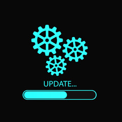 System update, download. Vector illustration