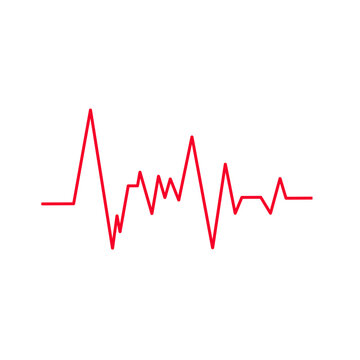 Heart beat on a white background. Vector illustration