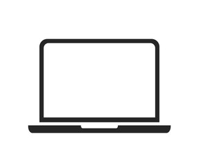 Laptop icon on a white background. Vector illustration