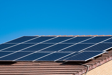 solar panels on the roof of a house-