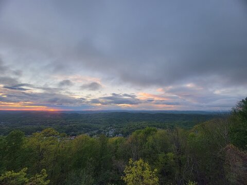 sunset in the mountains