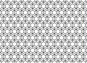 Faceted hexagons contour pattern
