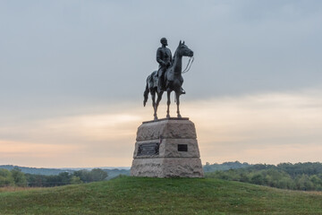 General Meade on a Rainy Sunday Morning, Gettysburg National Military Park, Pennsylvania USA, Gettysburg, Pennsylvania