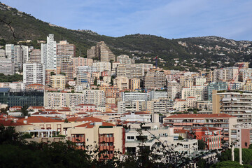 Obraz premium Monaco, Monaco - 02.10.2022: Close-up on the facades of the Principality of Monaco