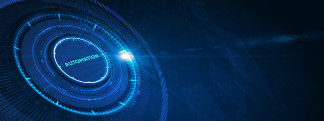Automation Software concept as an innovation.  Business, Technology, Internet and network concept.3d illustration