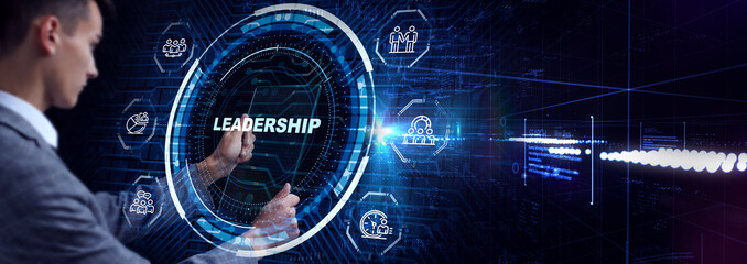 Business, Technology, Internet and network concept. Leadership business management.