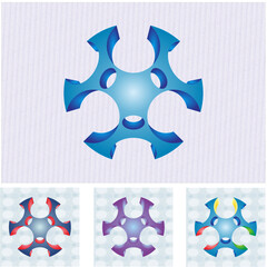 Blue star logo  "A" letter