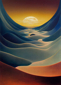 Abstract oil painting
